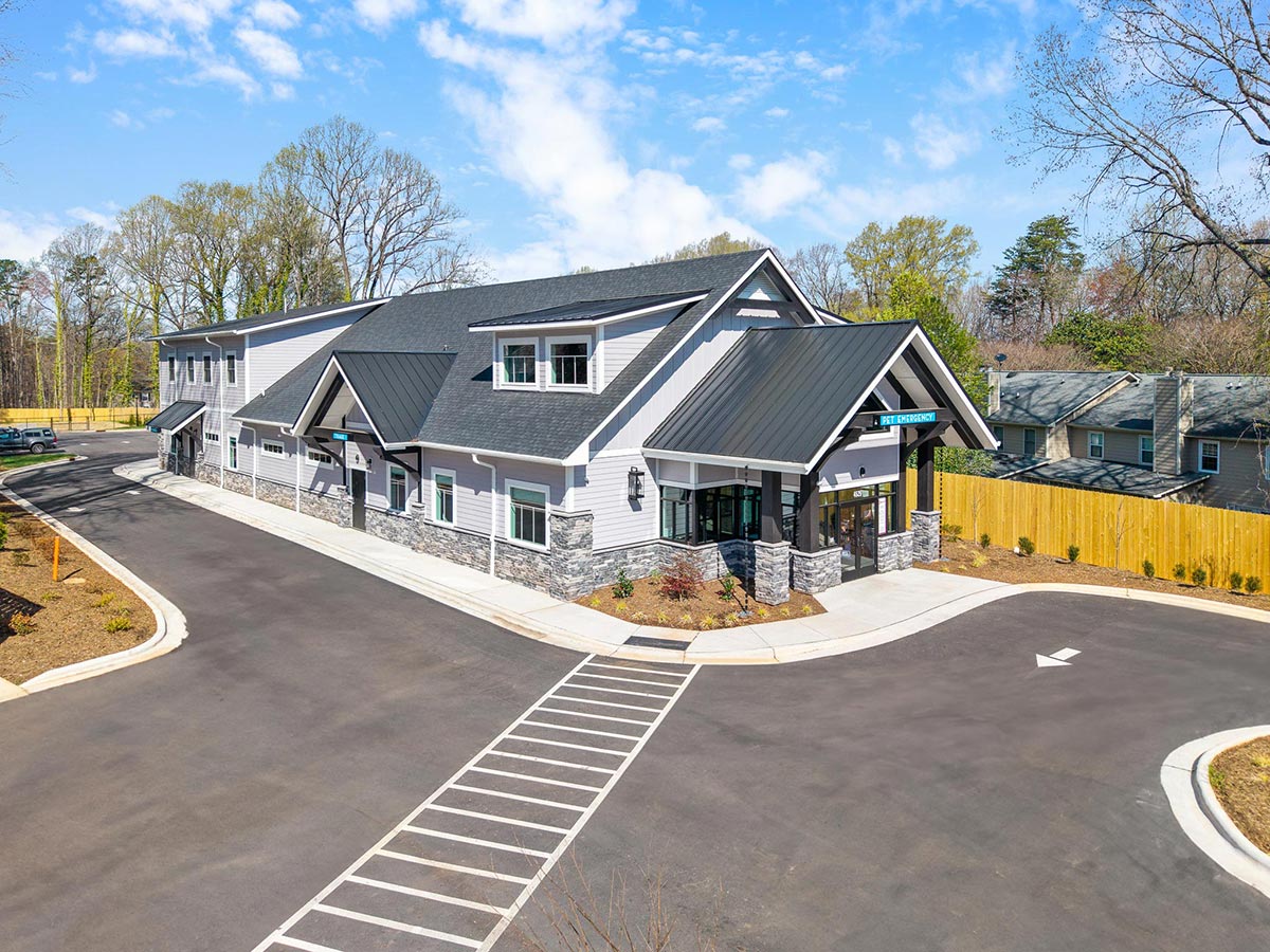 Happy Tails Emergency Veterinary Clinic Drone Exterior 1